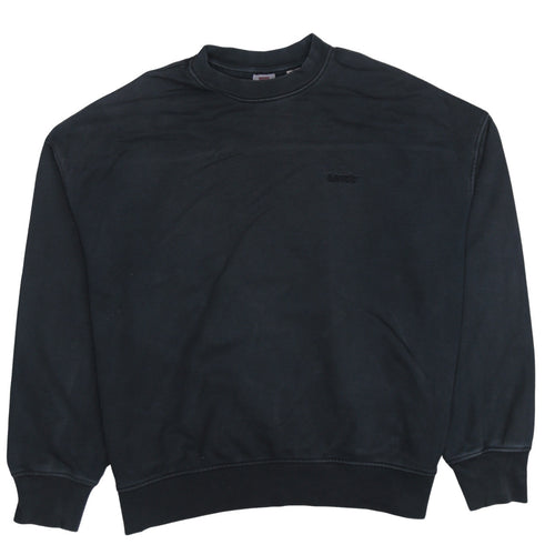 Levi's Men's Black Cotton Crew Neck Pullover Sweatshirt Size S