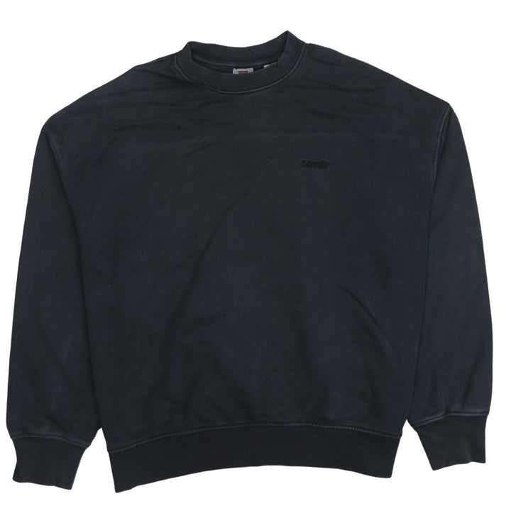 Levi's Men's Black Cotton Crew Neck Pullover Sweatshirt Size S