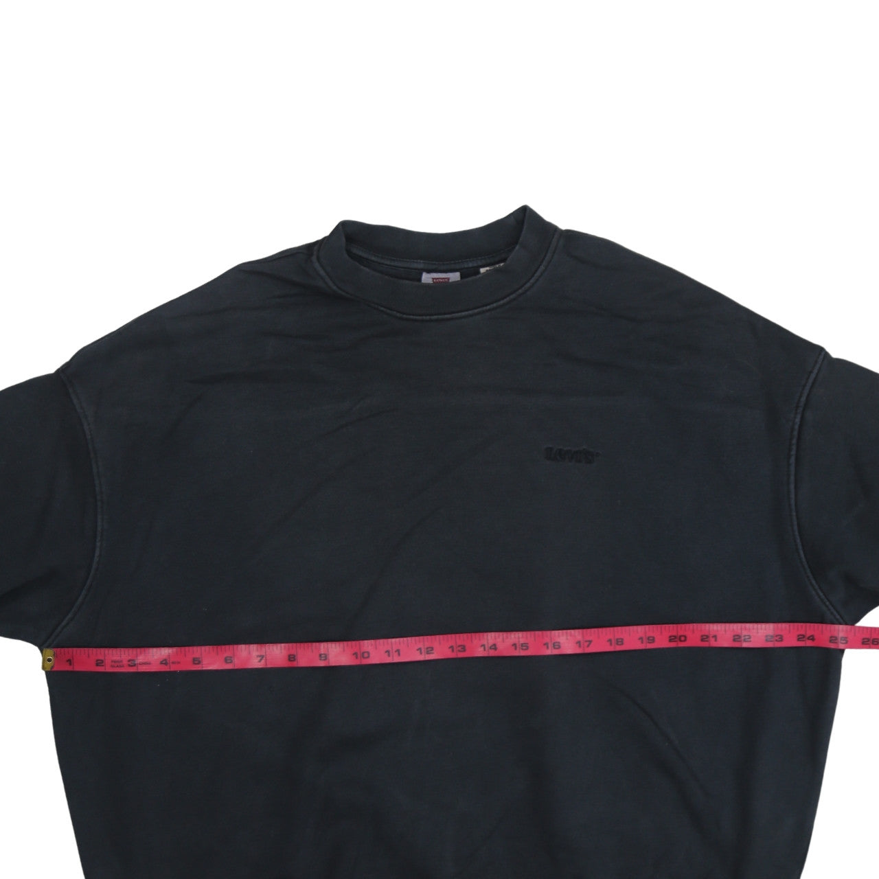 Levi's Men's Black Cotton Crew Neck Pullover Sweatshirt Size S
