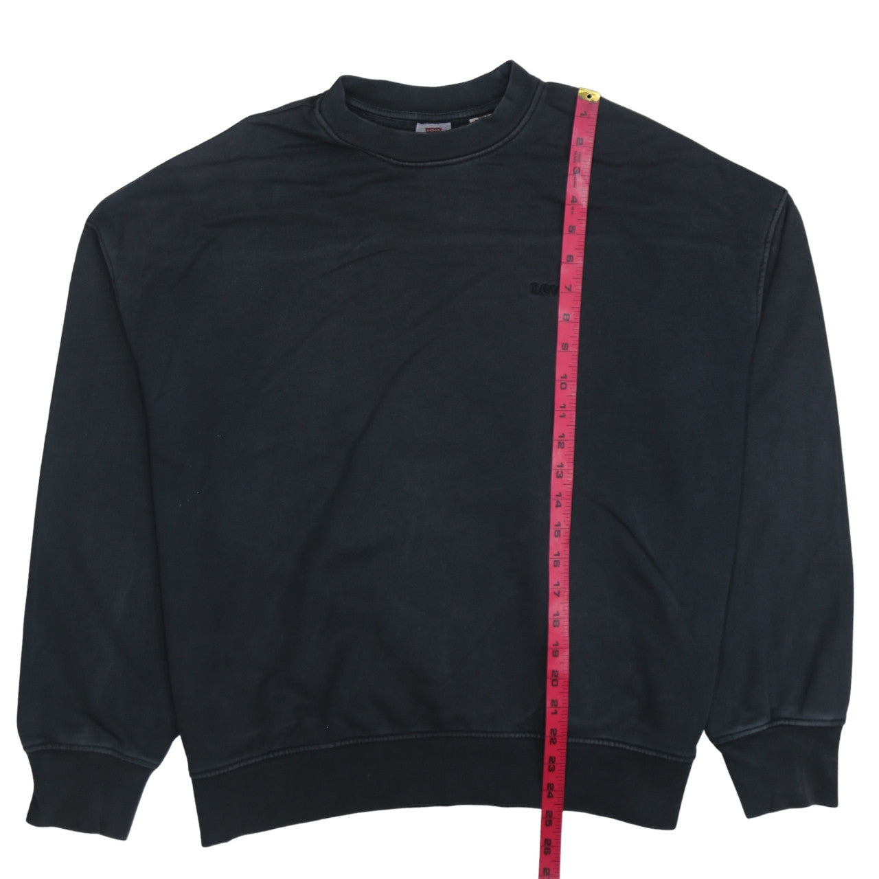 Levi's Men's Black Cotton Crew Neck Pullover Sweatshirt Size S