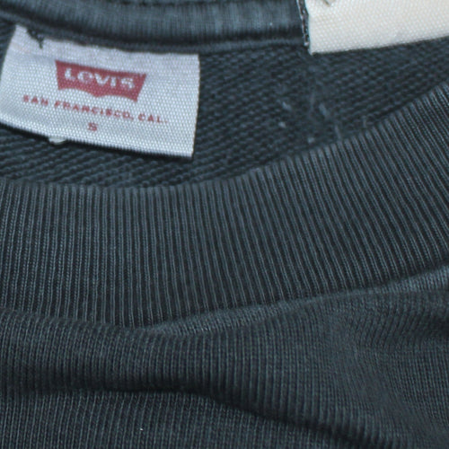 Levi's Men's Black Cotton Crew Neck Pullover Sweatshirt Size S