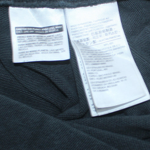 Levi's Men's Black Cotton Crew Neck Pullover Sweatshirt Size S