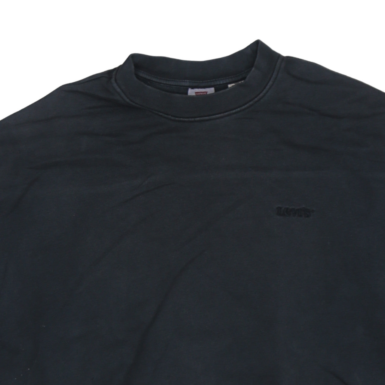 Levi's Men's Black Cotton Crew Neck Pullover Sweatshirt Size S