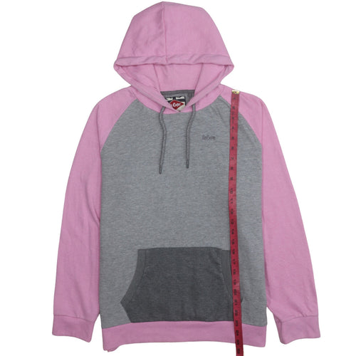 Lee Cooper Women’s Pink & Grey Pullover Hoodie Size 18 Cotton Blend