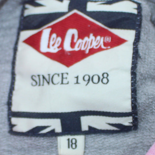 Lee Cooper Women’s Pink & Grey Pullover Hoodie Size 18 Cotton Blend