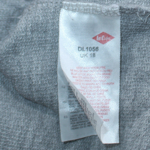 Lee Cooper Women’s Pink & Grey Pullover Hoodie Size 18 Cotton Blend