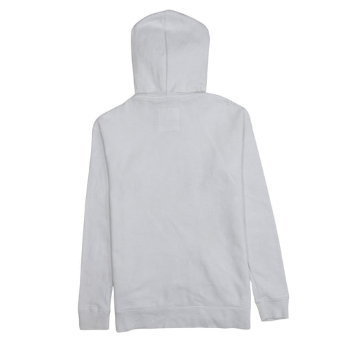 Hollister Womens White Pullover Hoodie Small Logo Print Casual