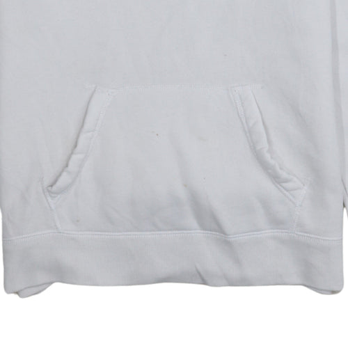 Hollister Womens White Pullover Hoodie Small Logo Print Casual