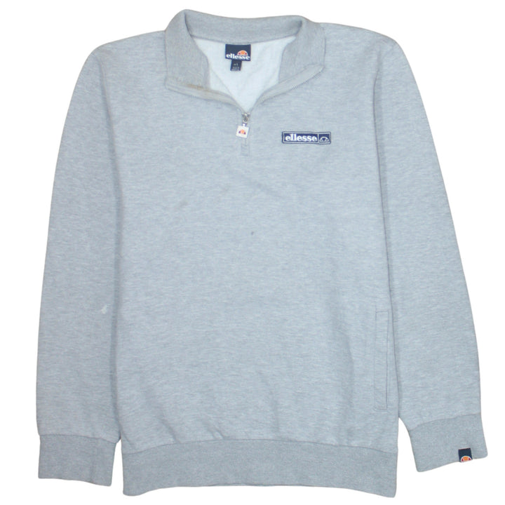Ellesse Men's Grey 1/4 Zip Pullover Sweatshirt Size L