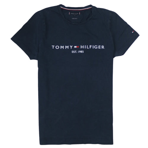 Tommy Hilfiger Men's Blue Organic Cotton Logo T-Shirt Size S