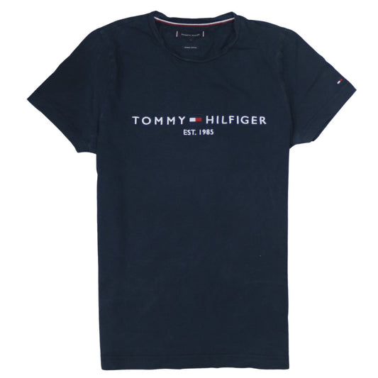 Tommy Hilfiger Men's Blue Organic Cotton Logo T-Shirt Size S