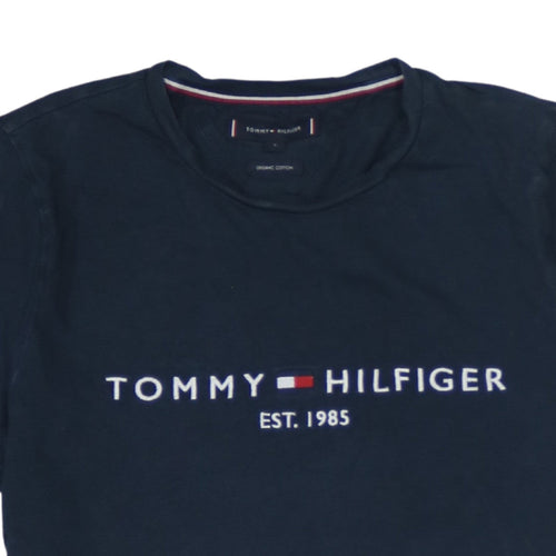 Tommy Hilfiger Men's Blue Organic Cotton Logo T-Shirt Size S