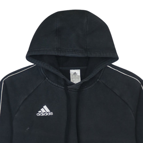 Adidas Men’s Black Pullover Hoodie Size S Sports Logo Fleece