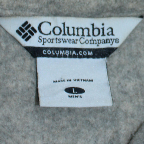 Columbia Men's Beige Fleece Full Zip Jacket Size L Outdoor Casual