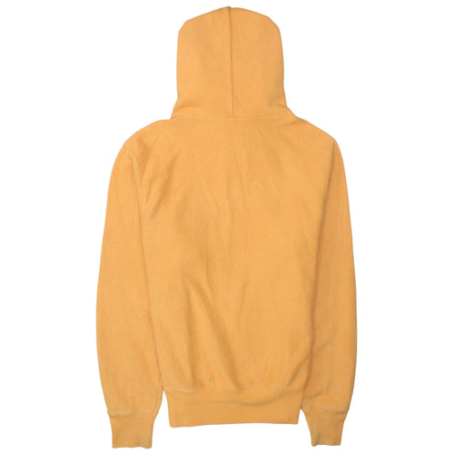 Champion Men's Yellow Reverse Weave Pullover Hoodie Small