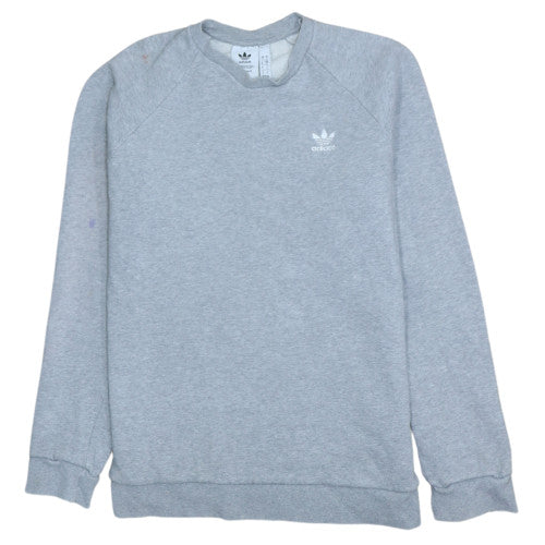 Adidas Men's Grey Crew Neck Pullover Sweatshirt Size S