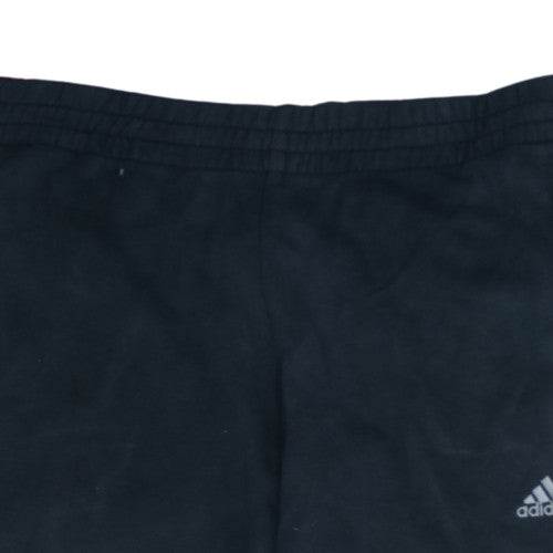 Adidas Mens Black Small Fleece Sweatpants Joggers