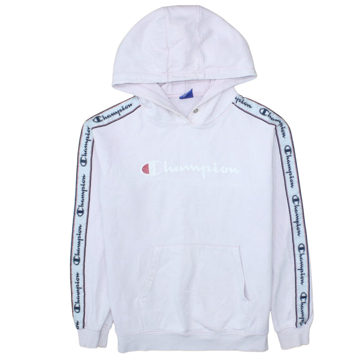 Champion Women Pink Hooded Pullover Sweatshirt Large 100% Cotton
