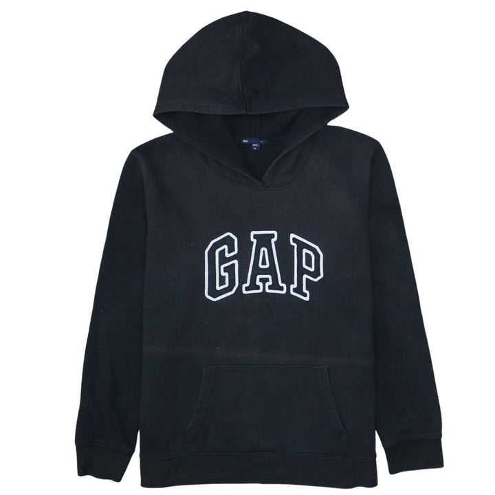 Gap Mens Black XL Pullover Hoodie Logo Fleece Sweatshirt