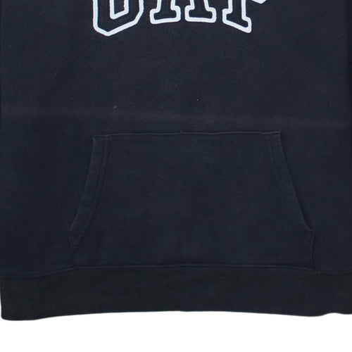 Gap Mens Black XL Pullover Hoodie Logo Fleece Sweatshirt