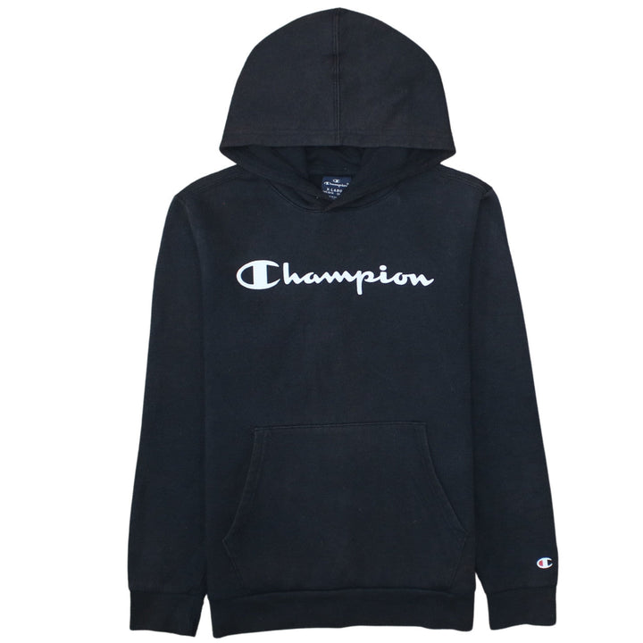 Champion Boys Black Pullover Hoodie 13-14 Years Logo Fleece Sweatshirt