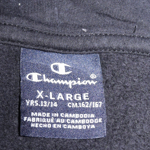 Champion Boys Black Pullover Hoodie 13-14 Years Logo Fleece Sweatshirt