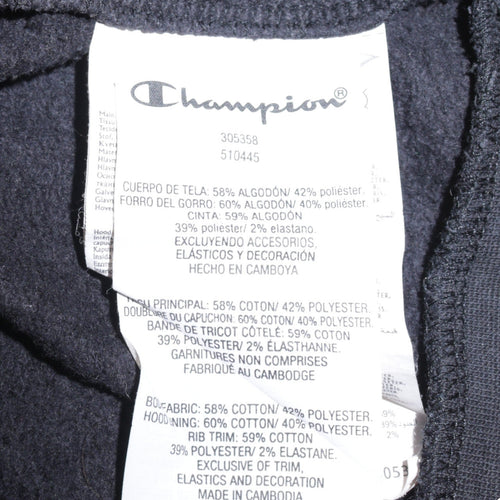 Champion Boys Black Pullover Hoodie 13-14 Years Logo Fleece Sweatshirt