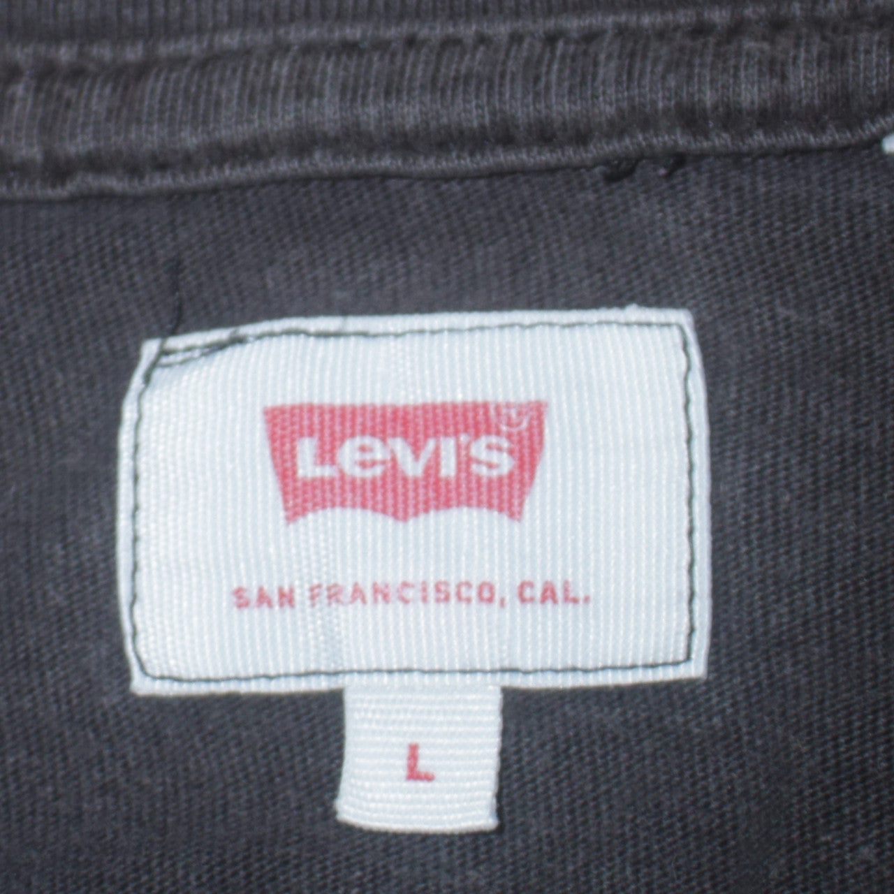 Levi's Men's Black Cotton Crew Neck T-Shirt Size L