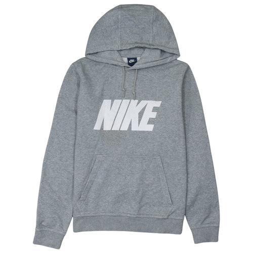 Nike Men's Grey Pullover Hoodie Medium Classic Logo Style