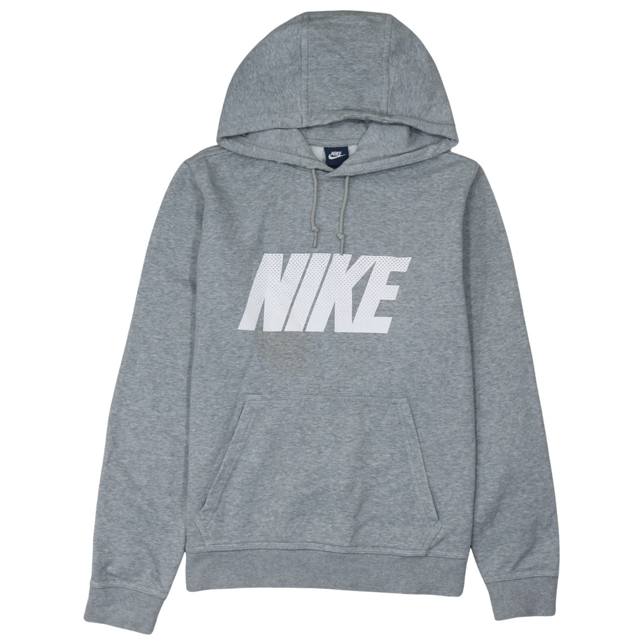 Nike Men's Grey Pullover Hoodie Medium Classic Logo Style