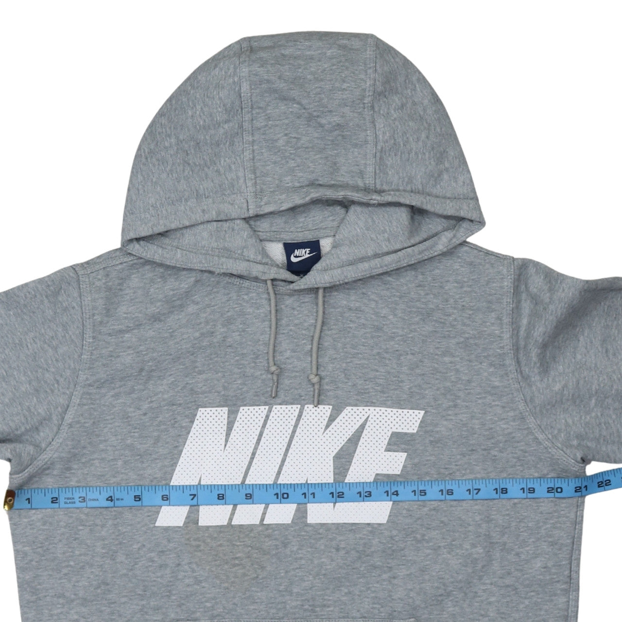 Nike Men's Grey Pullover Hoodie Medium Classic Logo Style