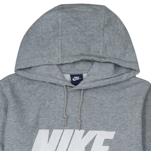 Nike Men's Grey Pullover Hoodie Medium Classic Logo Style