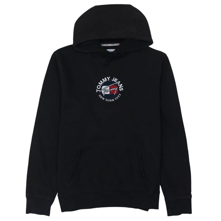 Tommy Jeans Men's Black Pullover Hoodie M Embroidered Logo