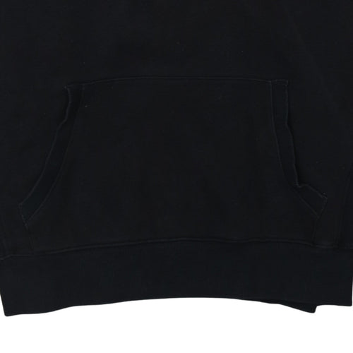 Tommy Jeans Men's Black Pullover Hoodie M Embroidered Logo