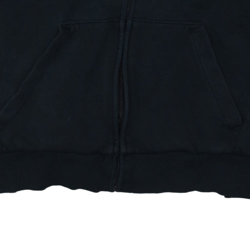 Puma Men's Black XL Full Zip Hoodie with Logo Print