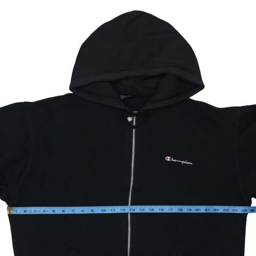 Champion Men's Black 2XL Full Zip Hoodie Cotton Fleece