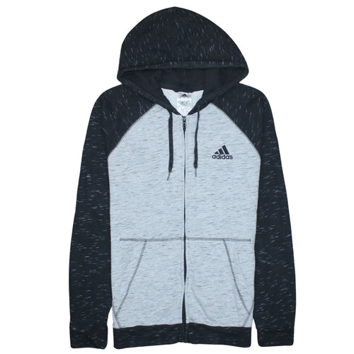Adidas Men's Grey Full Zip Hoodie Size S Sportswear