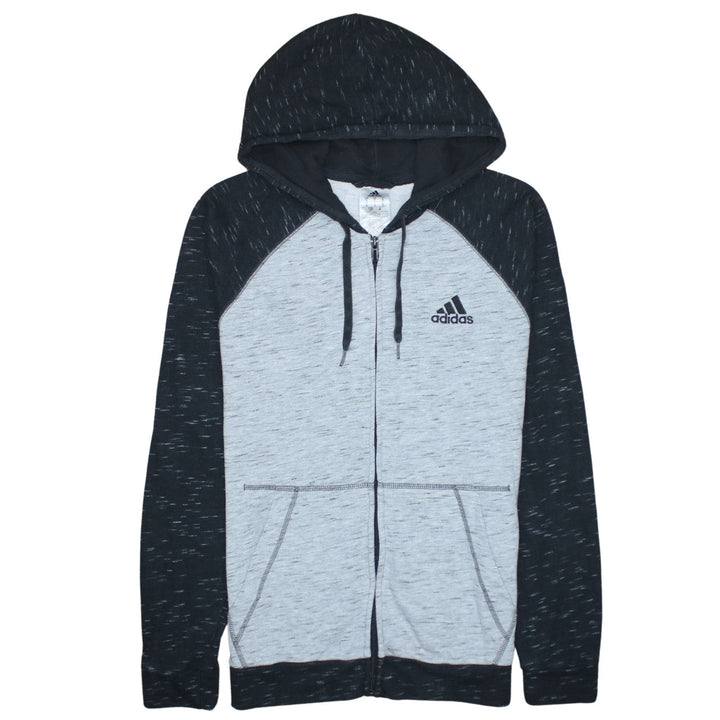 Adidas Men's Grey Full Zip Hoodie Size S Sportswear