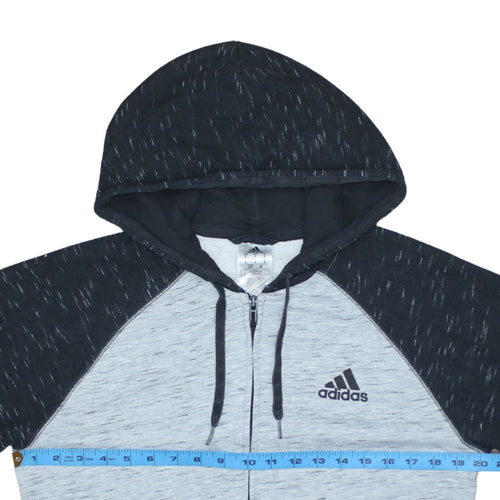 Adidas Men's Grey Full Zip Hoodie Size S Sportswear