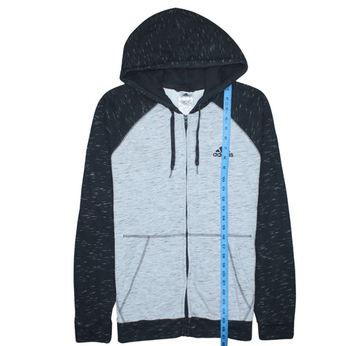 Adidas Men's Grey Full Zip Hoodie Size S Sportswear