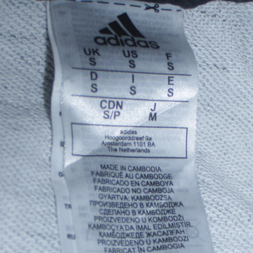 Adidas Men's Grey Full Zip Hoodie Size S Sportswear