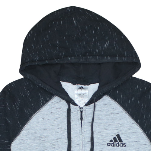 Adidas Men's Grey Full Zip Hoodie Size S Sportswear