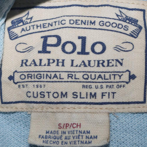 Ralph Lauren Men’s Blue Custom Slim Fit Cotton Polo Shirt Size S