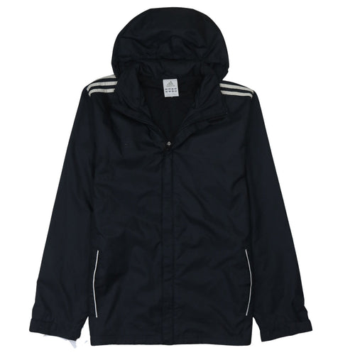 Adidas Men's Black M Windbreaker Hooded Sports Jacket