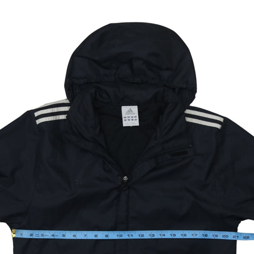 Adidas Men's Black M Windbreaker Hooded Sports Jacket