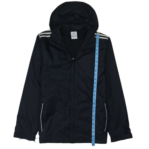 Adidas Men's Black M Windbreaker Hooded Sports Jacket