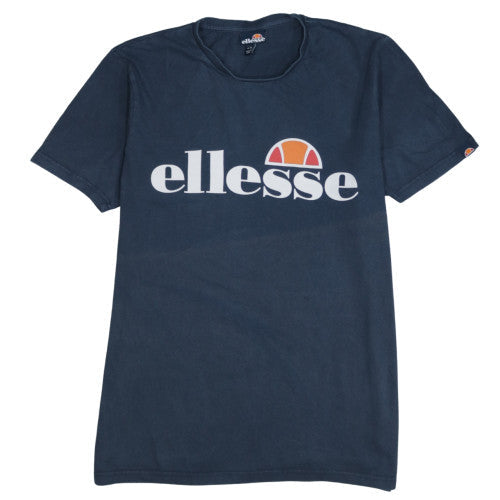 Ellesse Men's Blue Short Sleeve Crew Neck Graphic Logo T-Shirt M