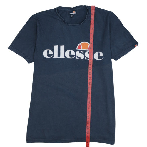 Ellesse Men's Blue Short Sleeve Crew Neck Graphic Logo T-Shirt M