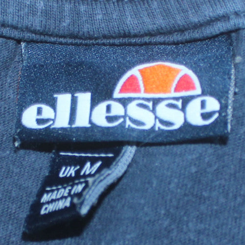 Ellesse Men's Blue Short Sleeve Crew Neck Graphic Logo T-Shirt M