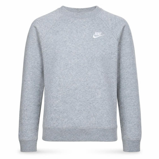 Front view of Nike Men’s Grey Crew Neck Pullover Sweatshirt, size S